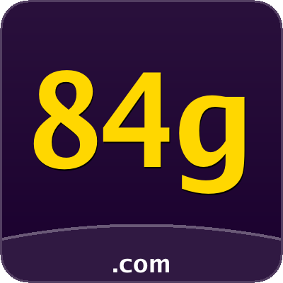 Versão monocromática do logotipo da 84G Apostas no painel de login